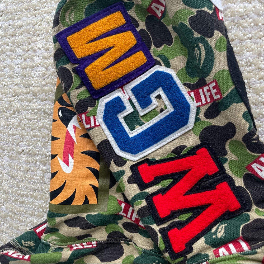 MINT Bape X Alife ABC Camo Pullover Shark Hoodie Size Medium A Bathing Ape Rare - Picture 15 of 15